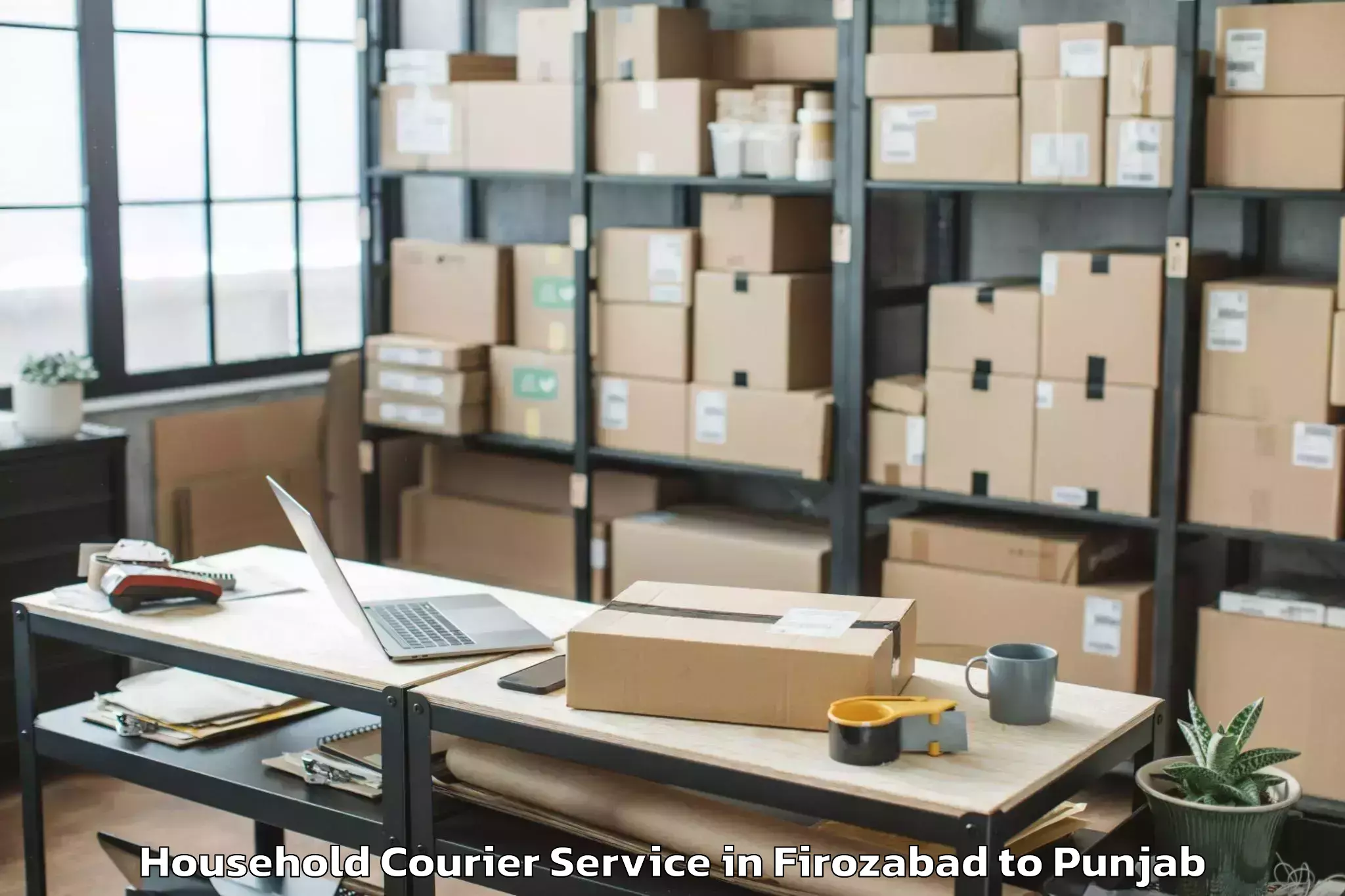 Top Firozabad to Mansa Household Courier Available